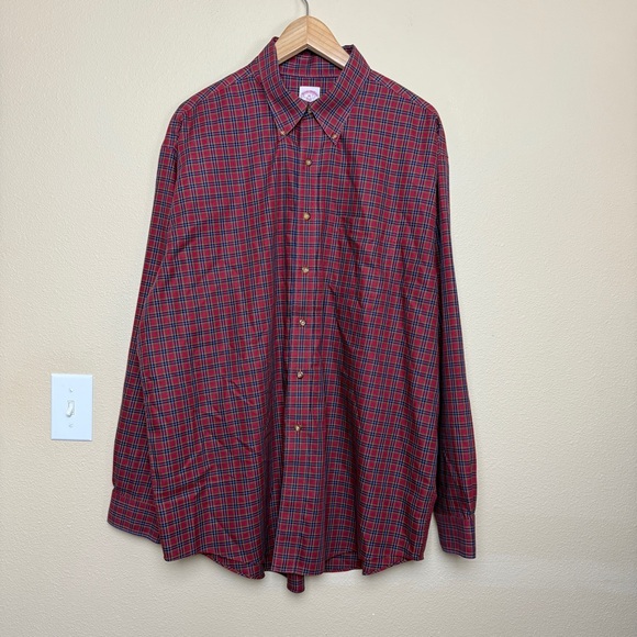 Brooks Brothers Men’s Cotton Non-Iron Button Up Shirt- XL - Picture 1 of 10
